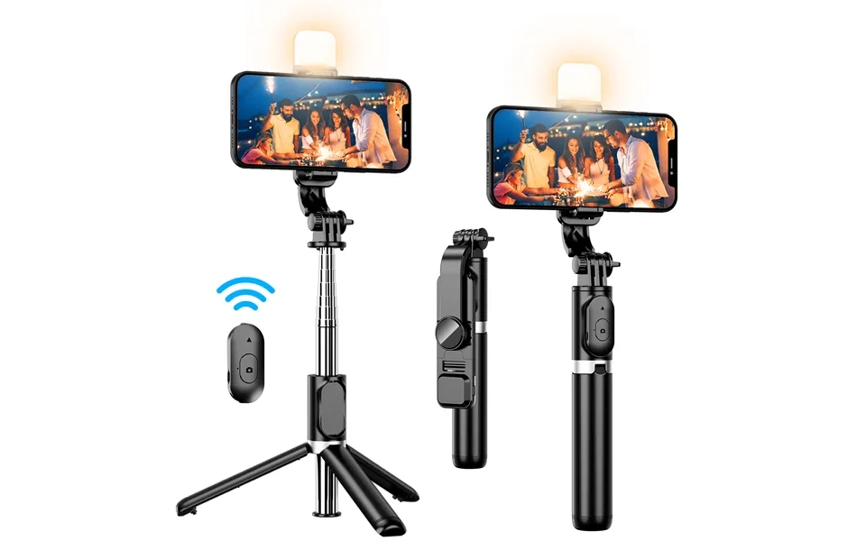 Portable 41-inch Selfie Stick Mobile Tripod With Wireless Remote Control - Expandable Tripod 360 Rotation