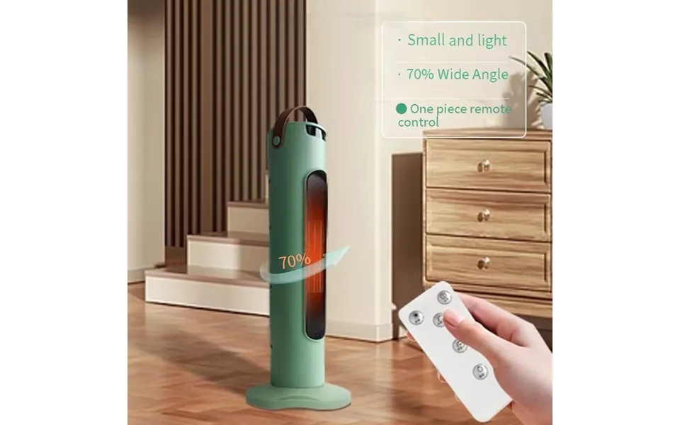 Portable Electric Space Heater With Remote Control - Fast Heating