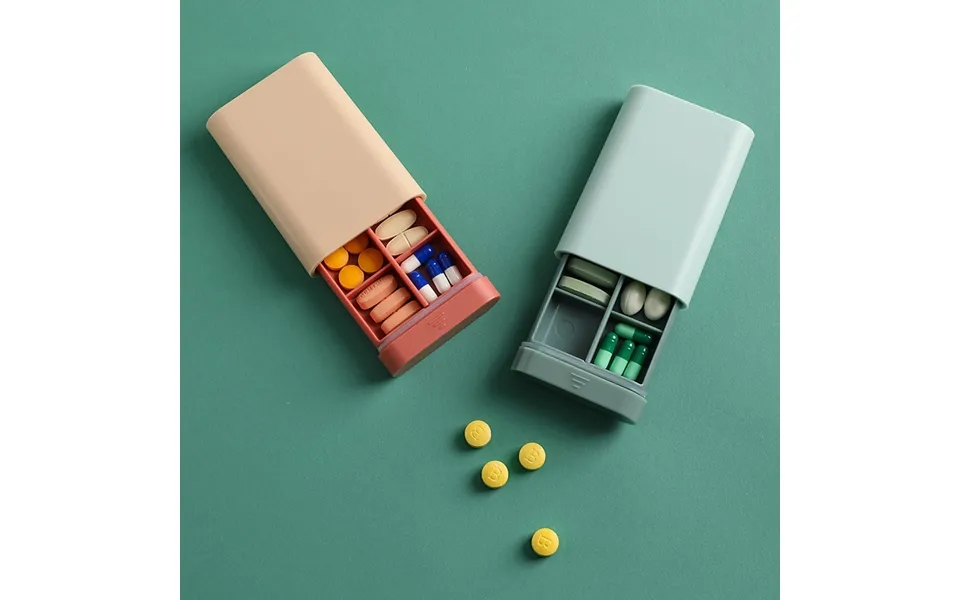 Portable Medicine Box Portable Sealed Pill Storage Box Compartment Portable Mini Medicine Box