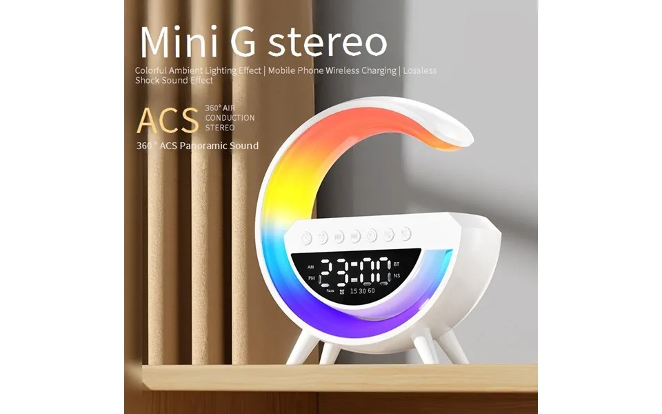 Portable Speakers Big G3401mini New Small G Bluetooth Speaker Wireless Charging Alarm Clock Atmosphere Light Multi Funct
