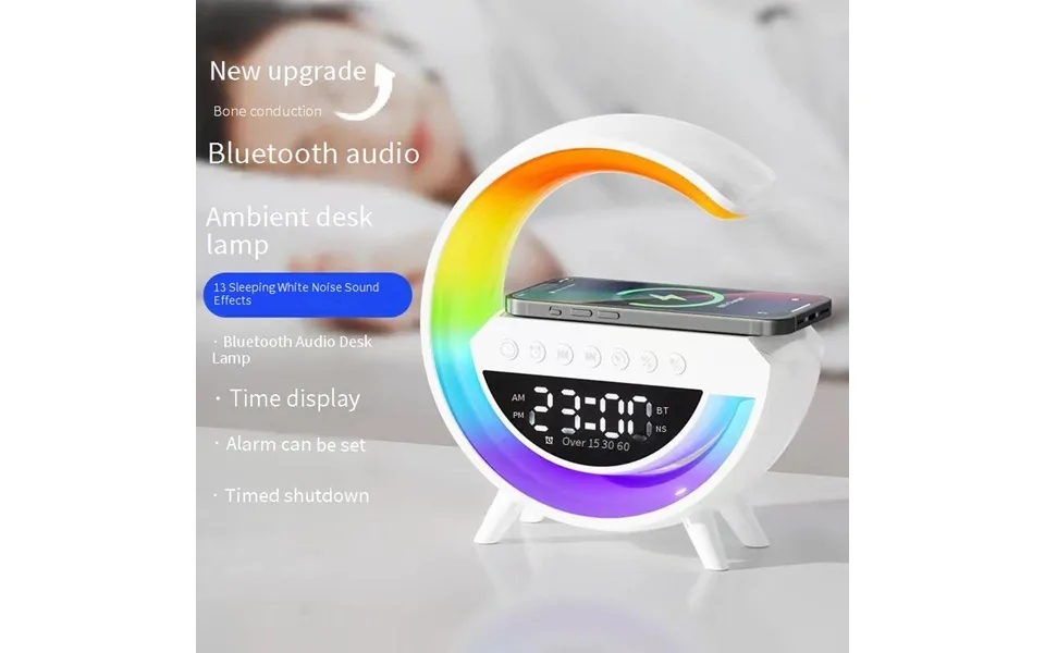 Portable Speakers Bluetooth Speaker Wireless Charging Alarm Clock Atmosphere Light Multi Function Wireless Charging Smar