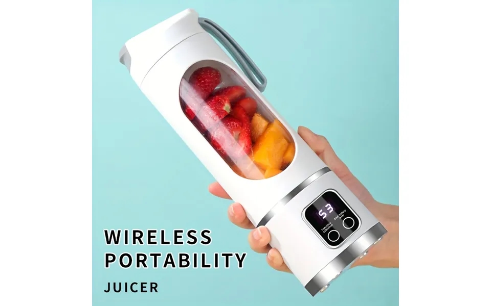 Portable Usb Rechargeable Blender With Led Display Ideal For Smoothies Milkshakes Compact Fresh Juice Mixer Blender