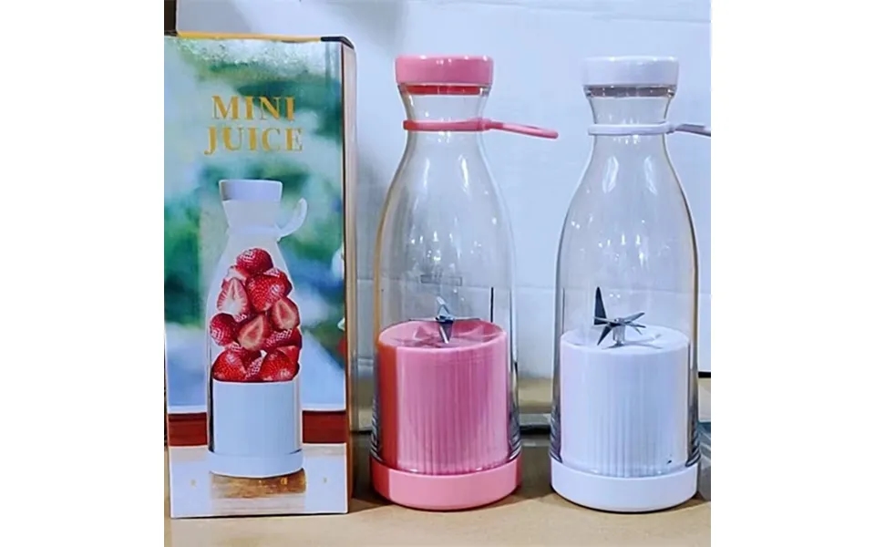Portable Usb Rechargeable Juicer Bottle With 6-blade & 4-blade Options - 380ml Travel-friendly Blender For Smoothies, Sh