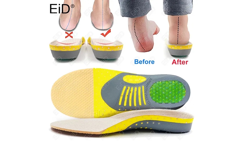 Premium Orthotic Gel Insoles Orthopedic Flat Foot Health Sole Shoes Insert Arch Support Pad For Plantar Fasciitis Unisex