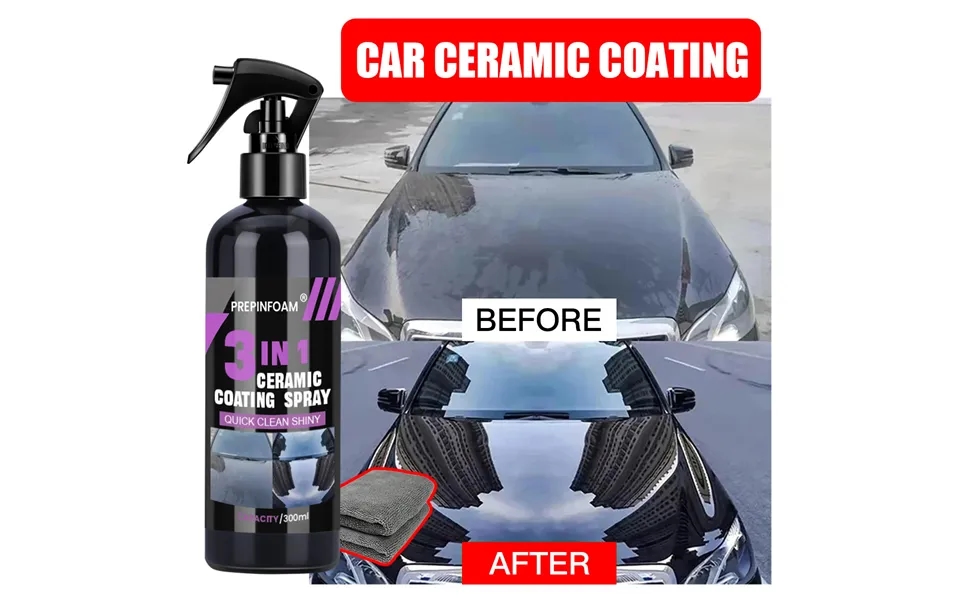 Prepinfoam 3-in-1 Car Nano Ceramic Quick Paint Spray Wax Crystal Coating Agent