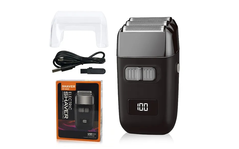 Professional 3-blade Electric Shaver For Men With Led Display, Floating Heads & 90-min Runtime - Waterproof & Rechargeab