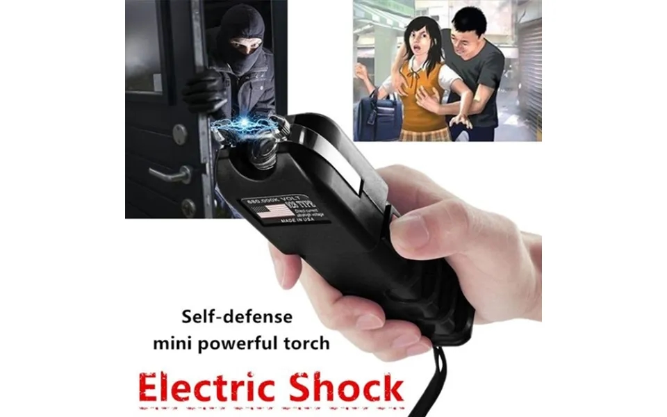 Professional 928 Stun Gun Flashlight Combo - Heavy Duty Rechargeable Electric Shock Device For Adult Self Protection