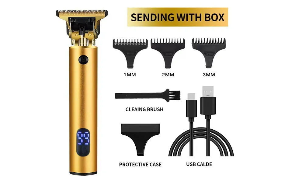 Professional Hair Clipper With Digital Display - Usb Rechargeable