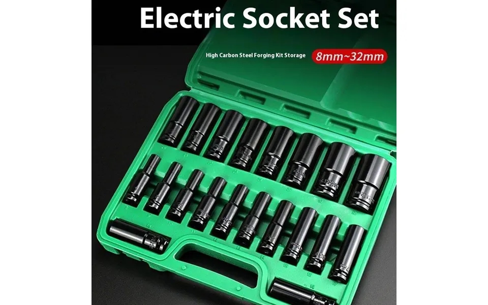 Professional Impact Socket Set With Extension Bar - 8-34mm Hex Bit Sockets For Electric Wrench, Drill & Air Impact Gun