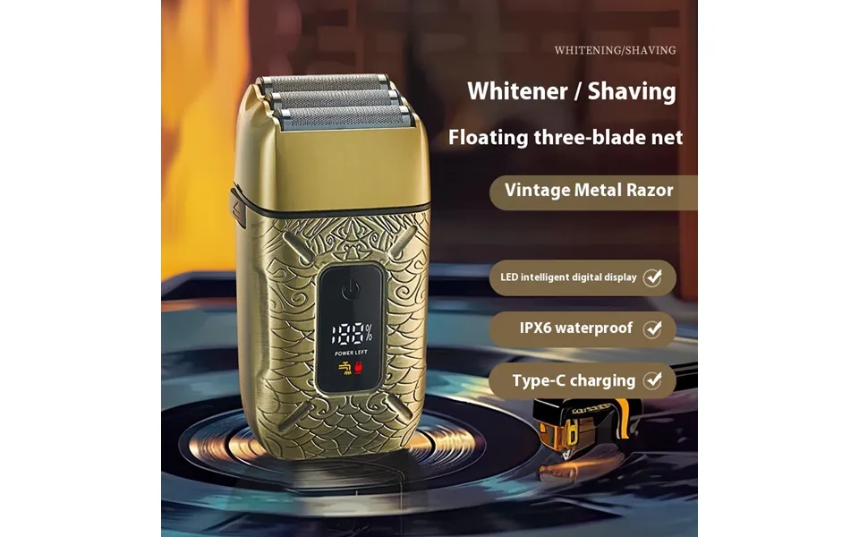 Professional Wet Dry Electric Shaver 3d Floating Heads - Led Display