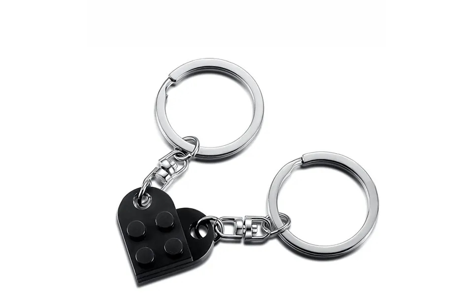 Puzzle Keychain Splicable Split Blocks Lovers Love Keychain