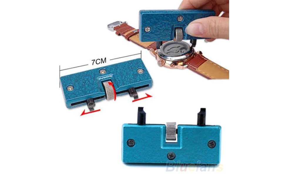 Qianbihe Adjustable Watch Back Case Cover Opener Remover Screw Wrench Repair Kit Tool