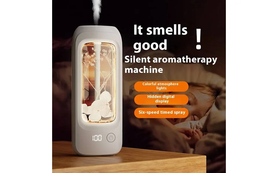 Rechargeable Aroma Diffuser With Digital Display - Automatic Air Freshener For Home, Office, Hotel & Bathroom, 12h Batte