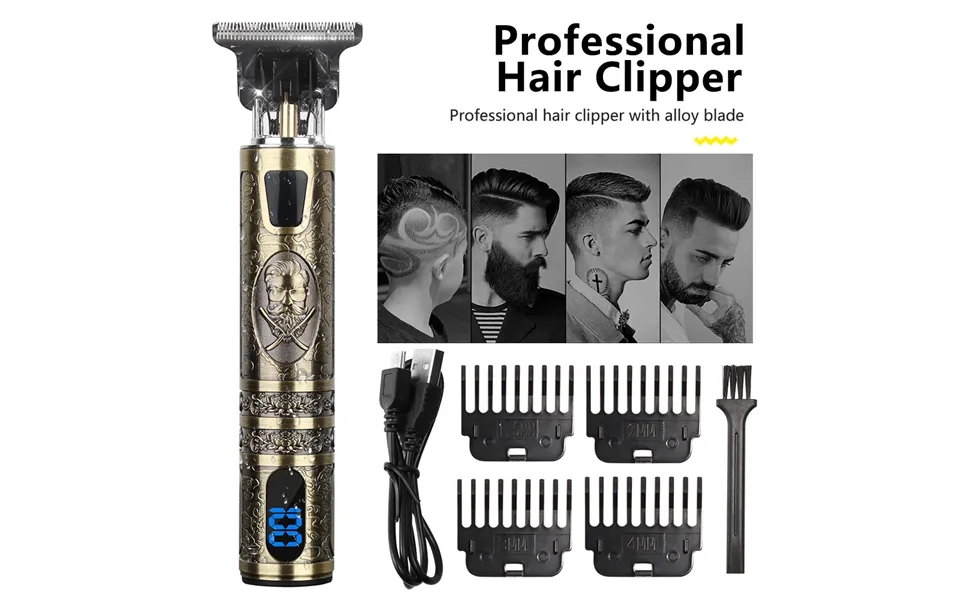 Rechargeable Electric Hair Clippers Carving Gentleman New Hair Salon Home Hair Clipper T9 Oil Head Hair Clipper Bald Art