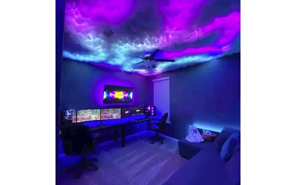 Rgb Smart Thunder Cloud Led Light With Sound Control - Diy Escape Room, Bar, Gaming & Live Streaming Atmosphere Lighting