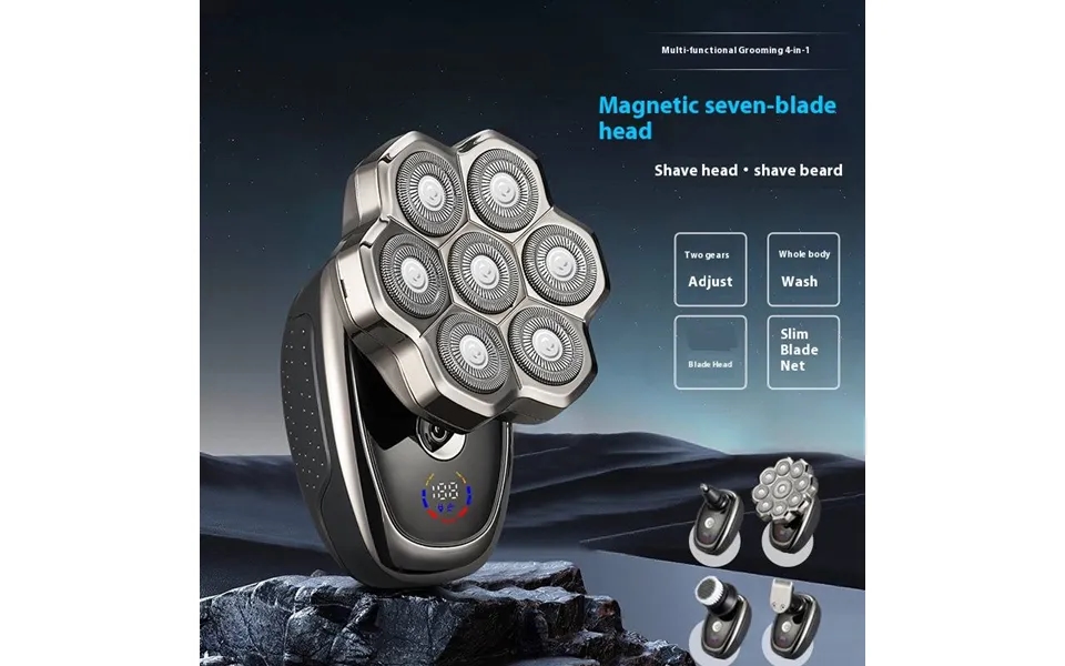 Rotary Electric Shaver 4d Floating Heads - Led Display