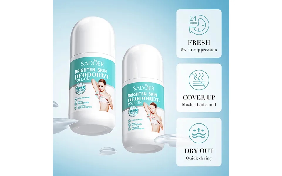 Sadoer Skin Brightening Deodorizing Dribbling Body Armpit Refreshing Perfume Rolling Ball Perfume Anti Perspirati