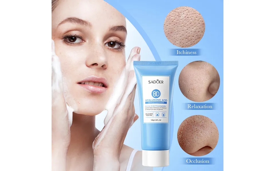 Sadoer8d Hyaluronic Acid Mild Cleaning In Full English - Non Irritating Facial Cleanser