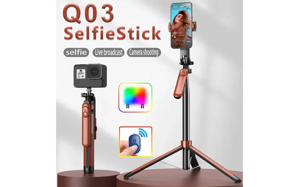 Scalable Wireless Remote Control Tripod Phone Holder With Flash - Selfie Stick