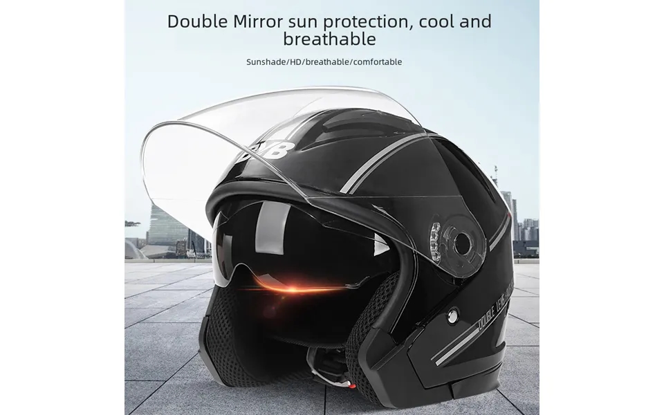 Scooter Helmet Motorcycle Helmet Men's And Women's Ventilated Double Mirror Half Helmet Motorcycle Helmet Cycling Helmet