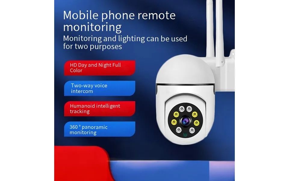 Security Cameras 2mp Wireless Wifi Camera 360 Degree Panoramic Universal Monitor Wall Mounted Yellow Ball Machine