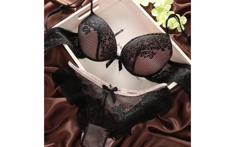 Sexy Lace Comfort Lingerie Ladies With Underwire Push-up Bra Briefs Set