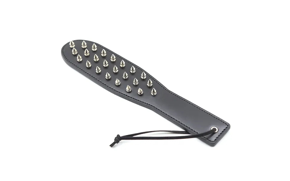 Sexy Leather Racket With Spikes And Long Handle Pu Adult Products Couple Props Racket For Women