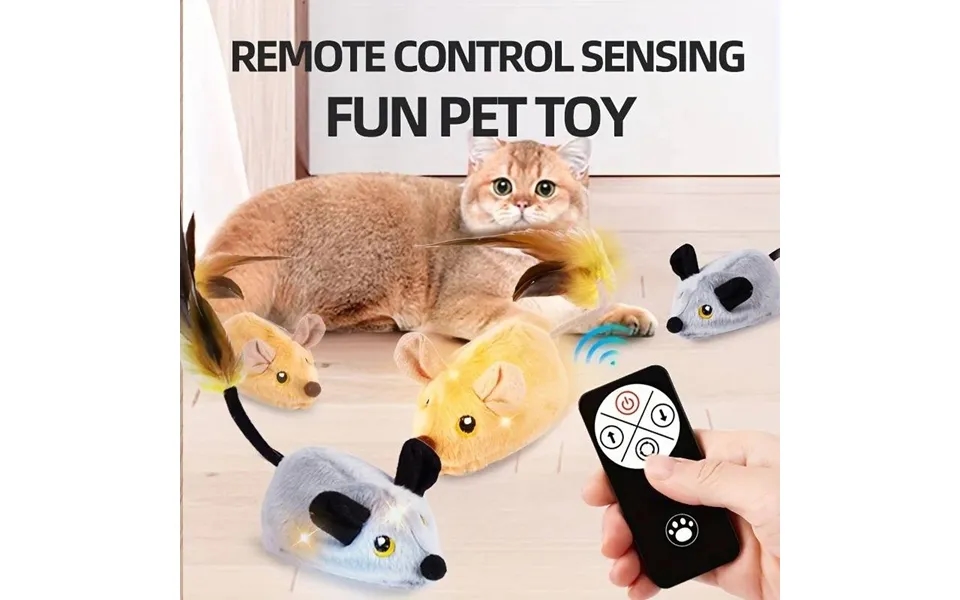 Simulation Cat Catching Toy With Remote Control Electric Rechargeable Toy Indoor Boredom Entertainment Pet Toy