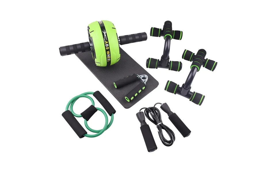 Single Round Belly Wheel Set Home Fitness Push Up Stand Grip Power Abdominal Muscle Wheel Seven-piece Set