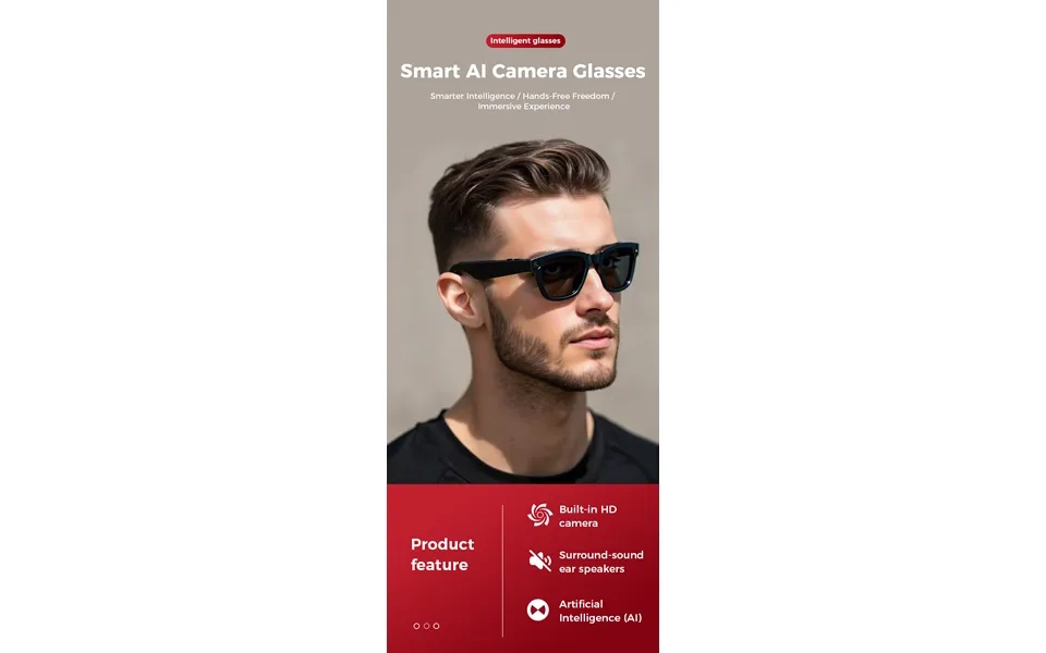 Smart Glasses With 250mah Battery 4 Hours Of Music Playback - 2 Hours Of Voice Calls