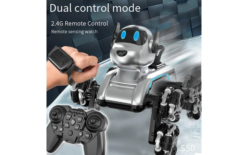 Smart Toys Mechanical Dog Eight Wheel Stunt Intelligent Remote Control Toy Children's Climbing Deformation Electric Arti