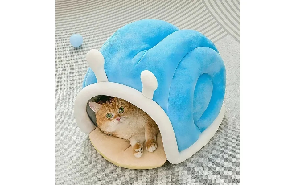 Snail Shaped Nest Semi Enclosed Cat Warming Bed Indoor Cat And Small Dogs House Pet Accessories For Winter Travelm251127