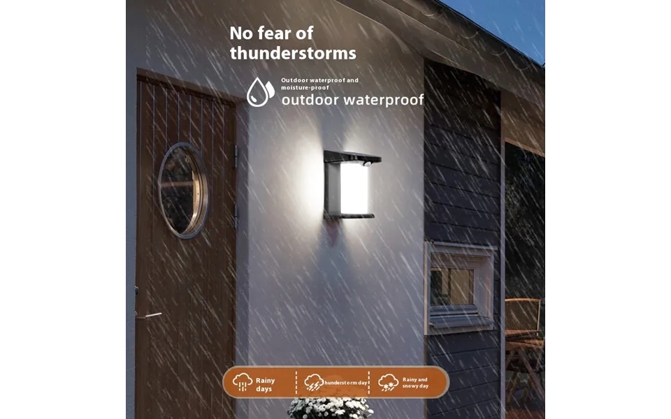 Solar Wall Lamp Household Outdoor Lamp Waterproof Human Body Induction Lamp Garden Wall Decoration Layout Garden Lamp