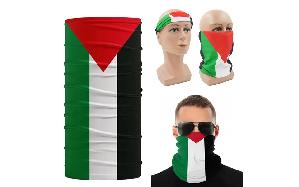 Sportlife Palestine National Flag Bandana Half Coverage Breathable Face-cover Fishing Riding Outdoor Sports Sun Protecti