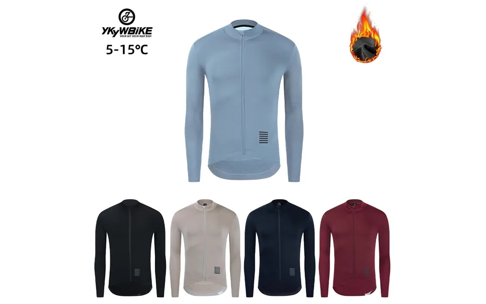 Sports Autumn And Winter New Fleece Riding Clothes Long Sleeved Mountain Bike Equipment With Fleece Warm Riding Clothes