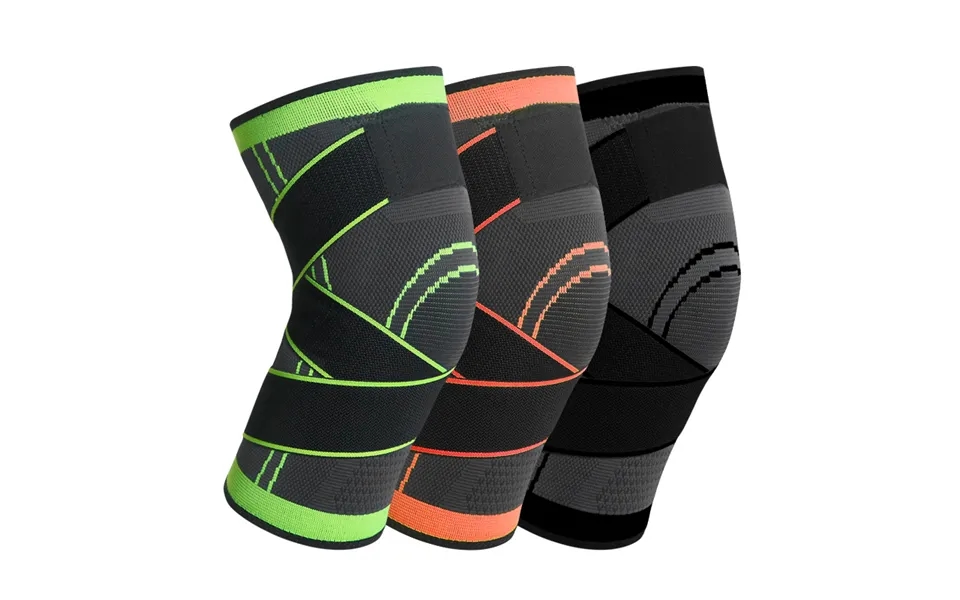 Sports Compression Knitted Knee Pads Running Cycling Basketball Breathable Strap Knee Pads Outdoor Fitness Mountaineerin