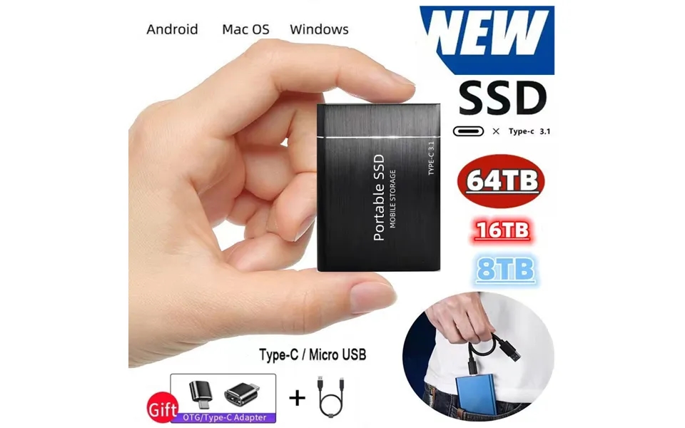 Ssd Ssd Expansion Upgrade 32tb 16tb 8tb 2tb External Portable Hard Drive