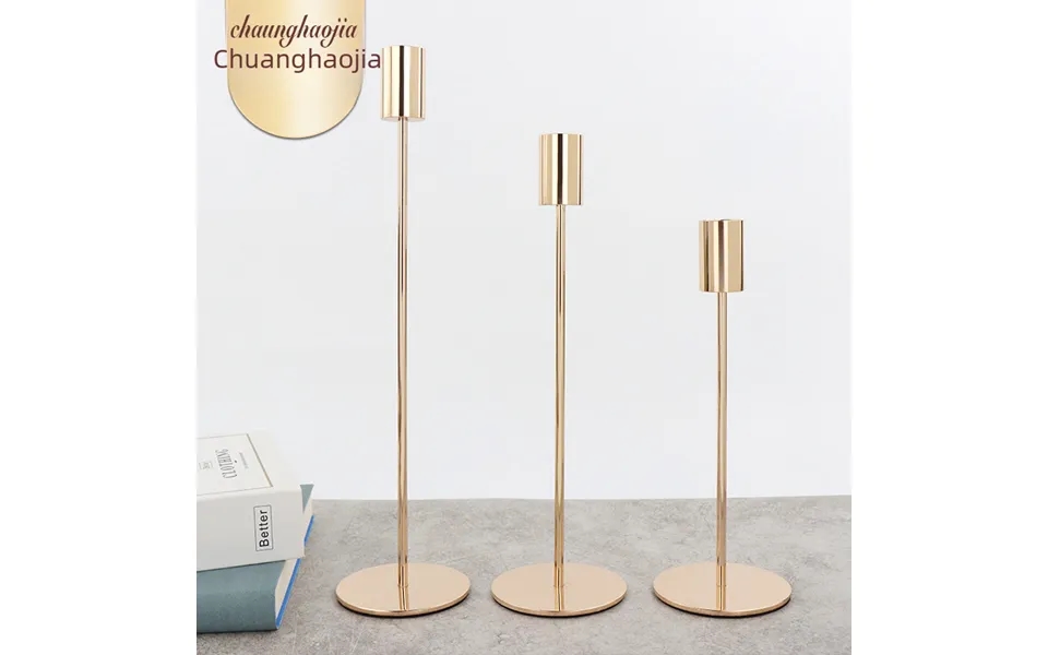 Strictly Choose European-style Ornaments Small Candlestick Dining Table Western Romantic Candlelight Three-piece Ornamen