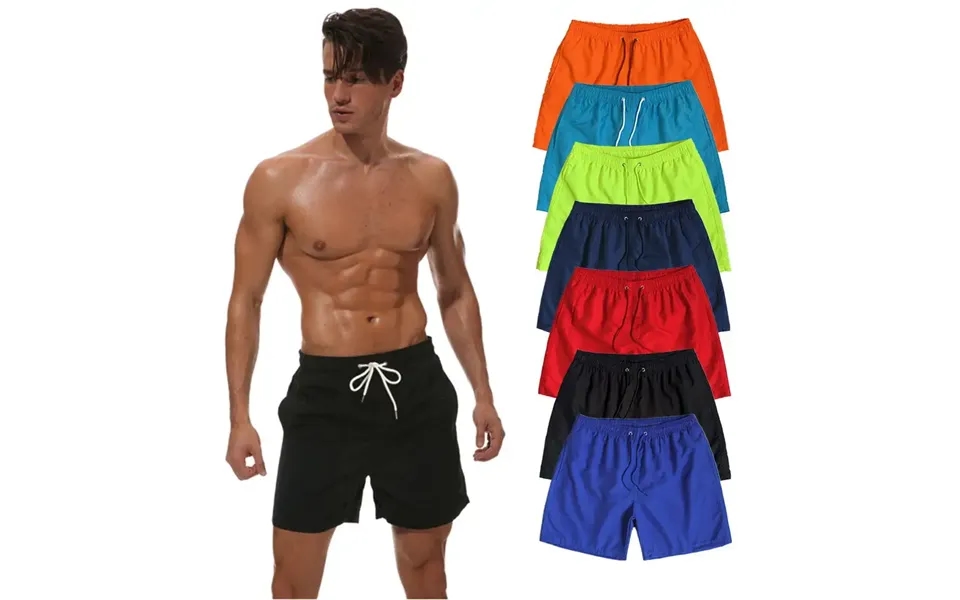 Summer Elastic Waist Custom Mens Swim Shorts Running Polyester Swim Trunks Mesh Beach Shorts For Men562