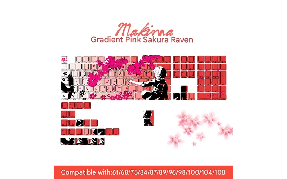 Syct Original Height Side Engraving Translucent Sublimation Wooting Keyboard Macchiato Sakura Girl Contour Keycaps