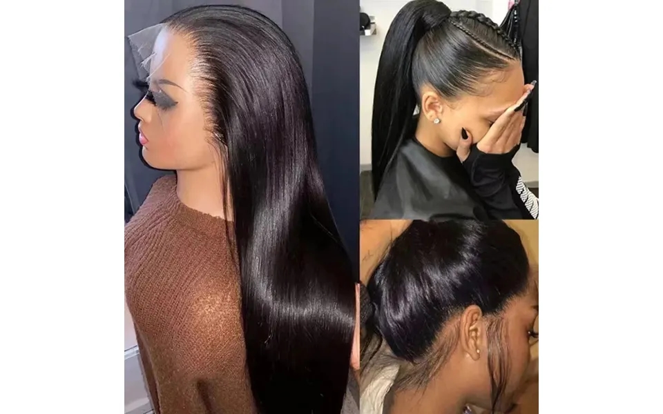 Synthetic Hair Hand-woven Front Lace Wig Long Straight Hair Wigs 13×4 Lace Wig Set In Stock