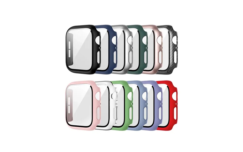 Tempered Glass Cover For Apple Watch 8 44mm 40mm 42mm 38mm Pc Bumper Screen Protector Case Iwatch Series 7 6 5 4 3 Se 41