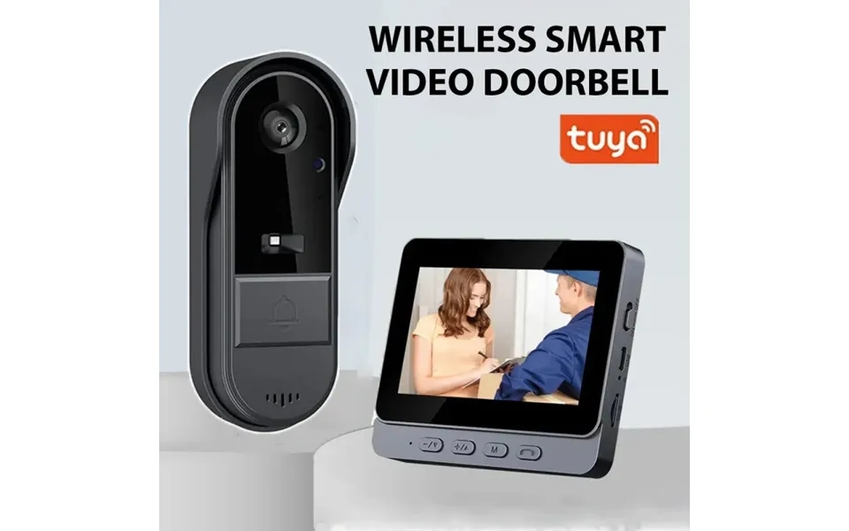 Tuya Wireless Intercom Night Hd Vision 4.3in Ips Screen Waterproof Doorbell Camera Smart Home Security Video By Bell