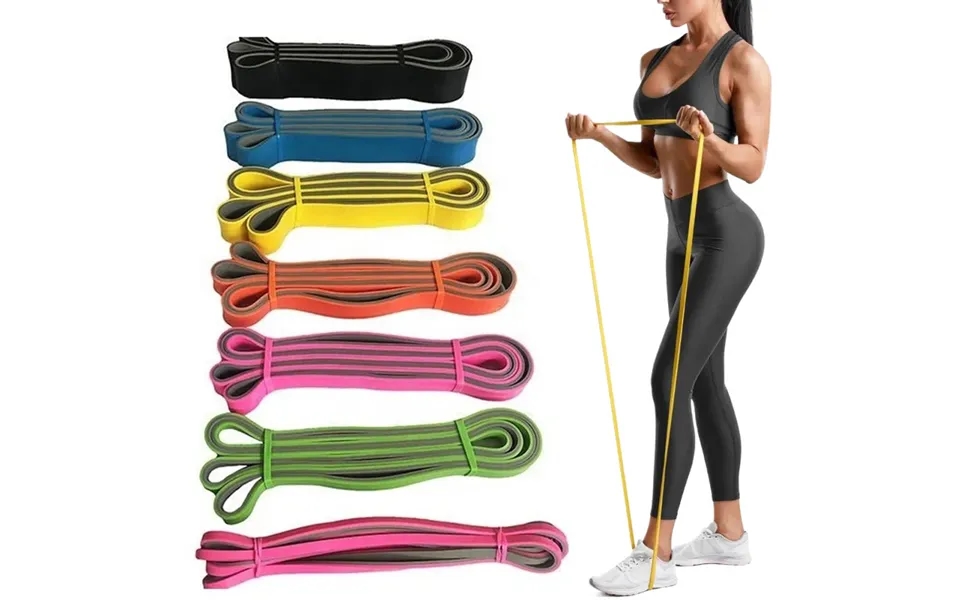Two-tone Elastic Band 20-30 Lb Resistance Band Strength Training Pull-up Elastic Band Yoga Tension Band