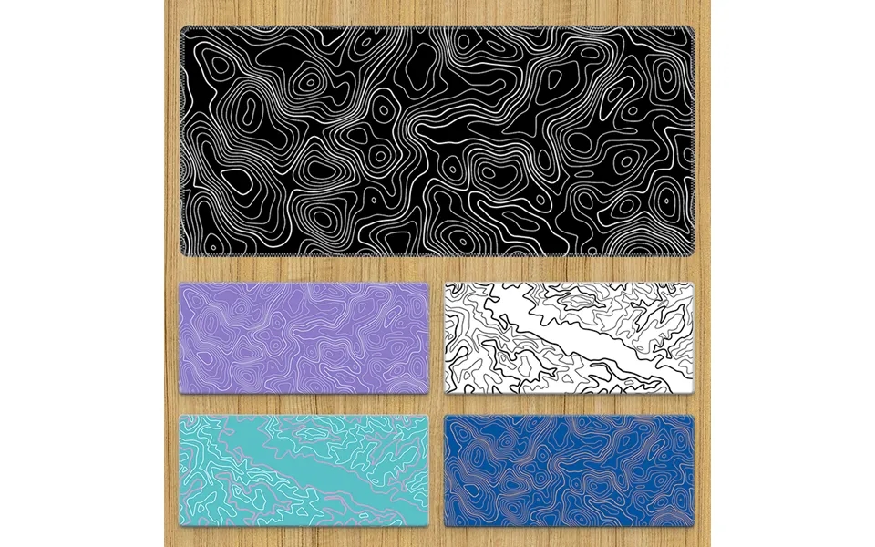 Unbeatable Quality Topography Deskmats Lines Messy Terrain Mouse Pad Oversized E-sports Games Men Keyboard Table Mat