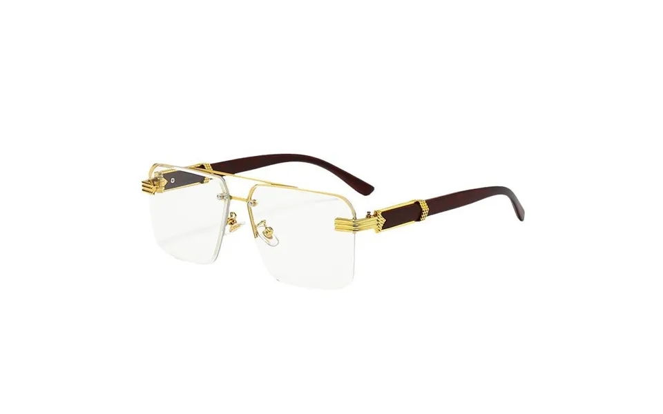 Unisex Accessories Semi-rimless Sunglasses Diamond Cut Frame & Marble Temples Uv400 & Fashion