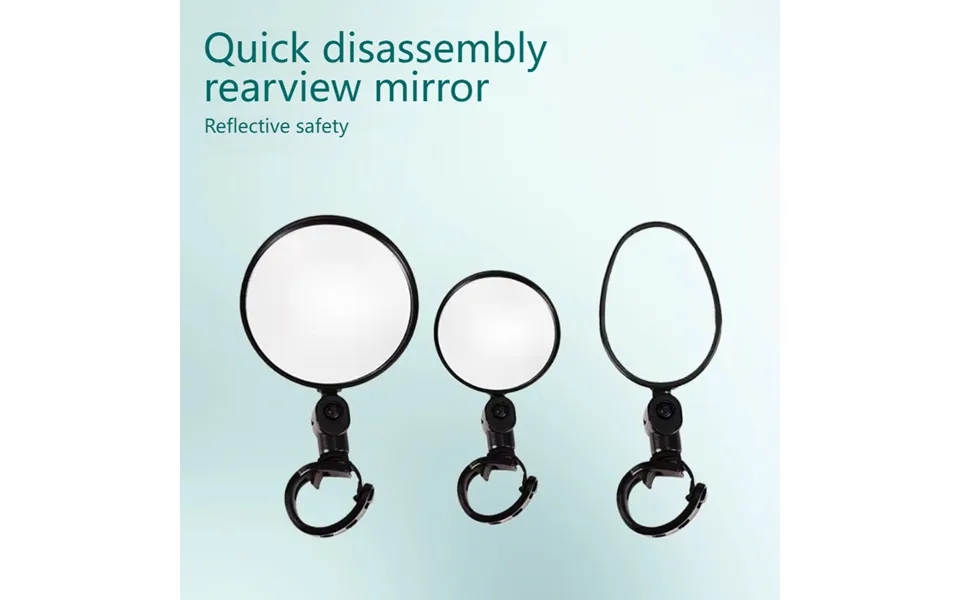 Universal Bike Rearview Mirror - Wide-angle Convex Glass Mirror For E-bikes & Mountain Bikes Round Oval, 1-pack 2-pack