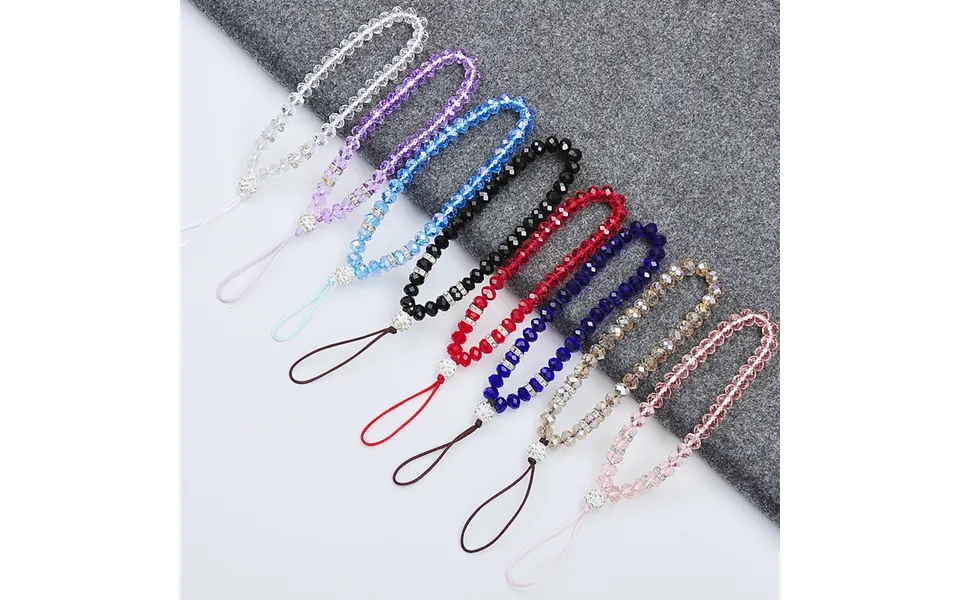 Universal Phone Strap Fashion Bling Crystal Beads Hand Wrist Lanyard Strap For Phones Iphone X Samsung Camera Gopro Keyc