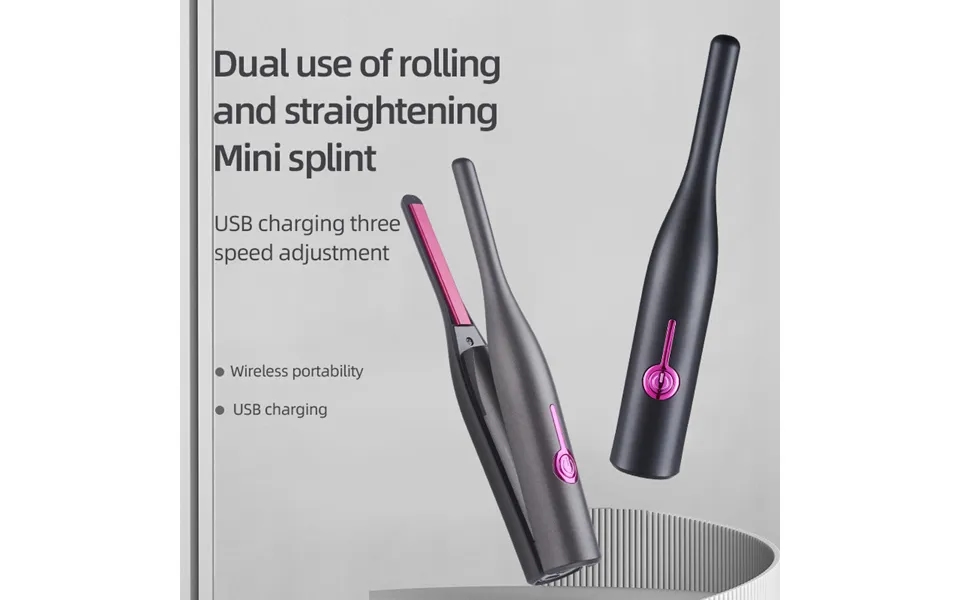 Usb Charging Hair Straightener Curling And Straightening Dual-purpose Mini Electric Clip Bangs Wireless Hair Straightene