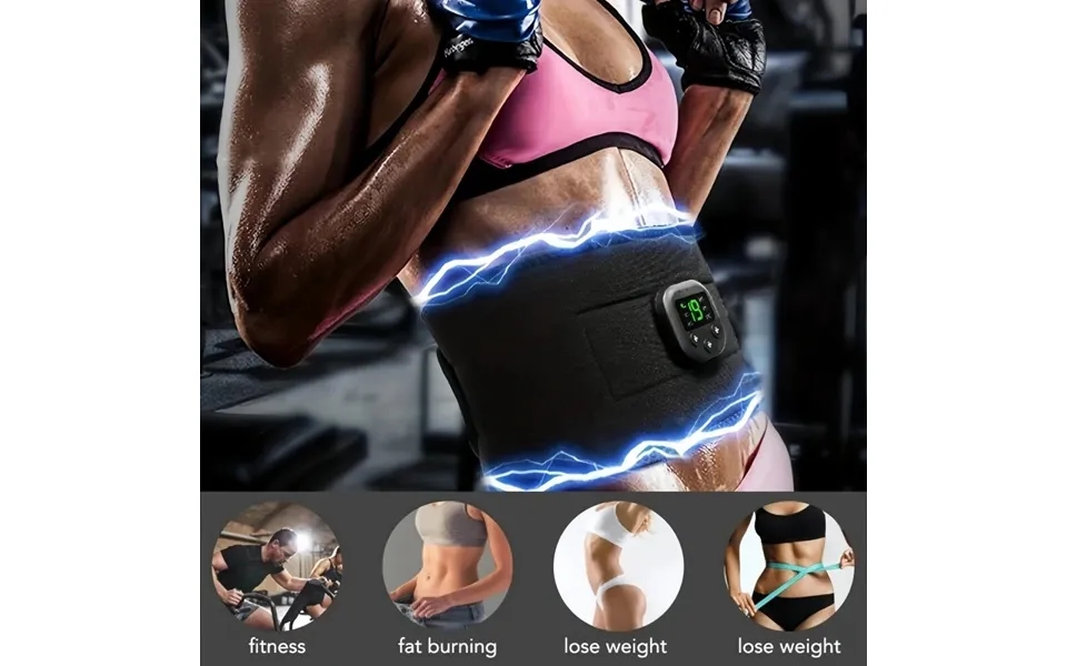 Usb Electric Ems Massage Abdominal Training Body Shaping Massager 19 Muscle Stimulation Graphene Band 2023